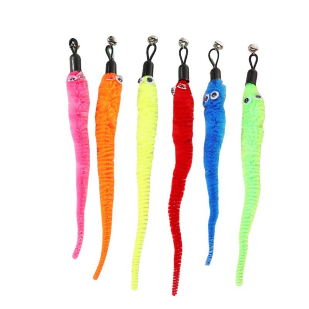 6 Pack Cat Toys Interactive Pet Supplies Puzzle Teasing Indoor Cat Worm Caterpillar Toy