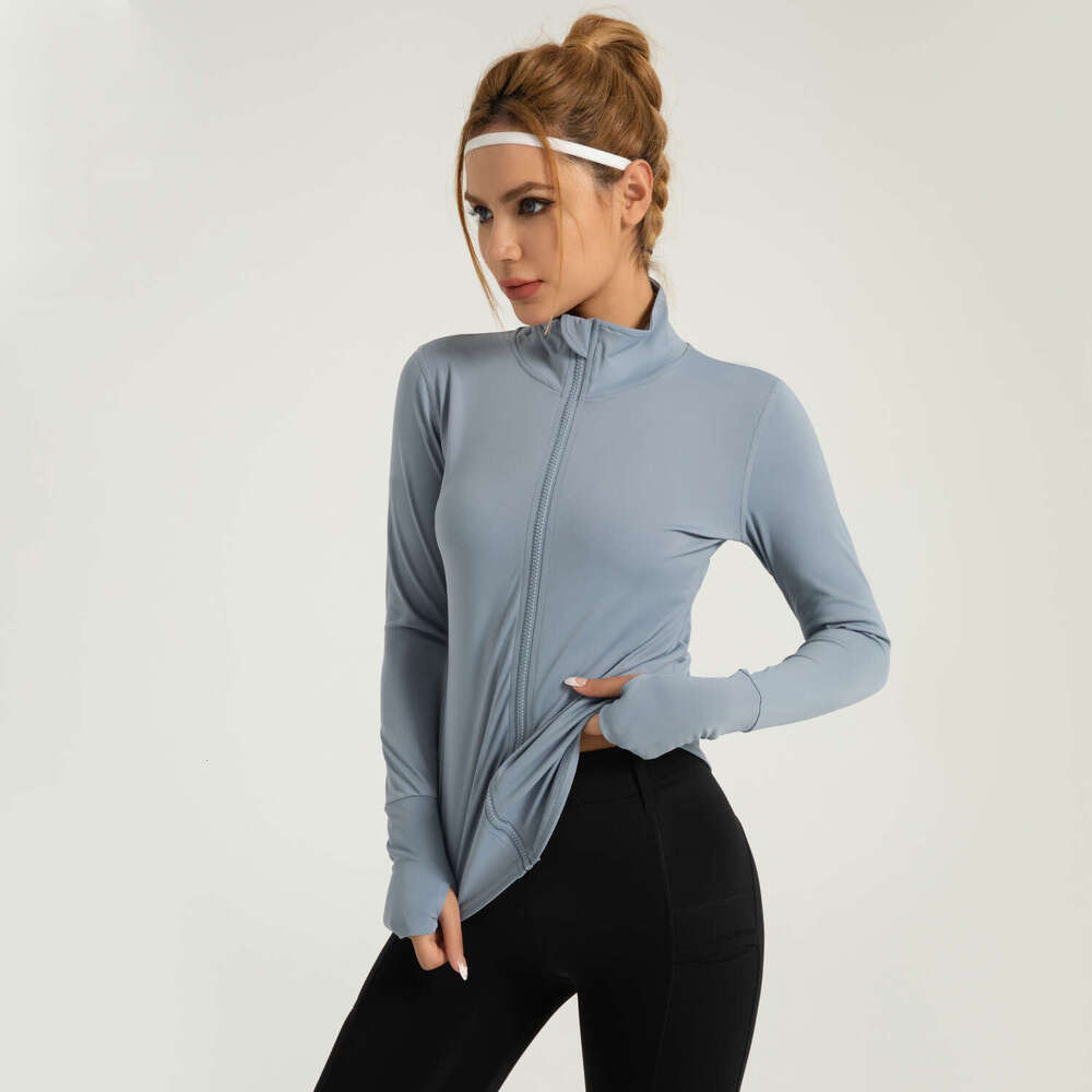 Special Zone Peach Back Flower Yoga Running, Fitness, Cycling, Windproof, Slim Fit Sports Coat For Women KLMY
