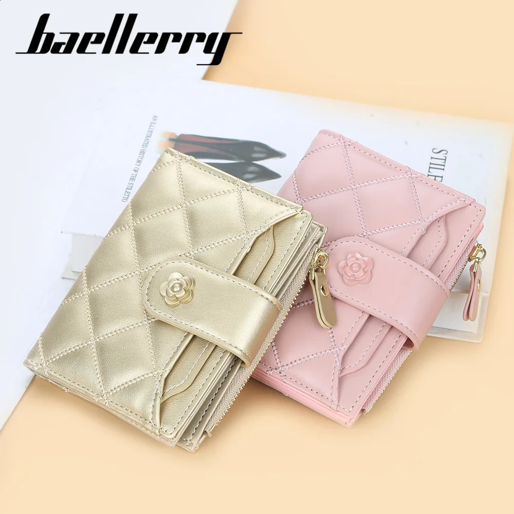 womens short wallet PU leather multifunctional clutch bag small zipper coin vertical buckle multi card holder 250305