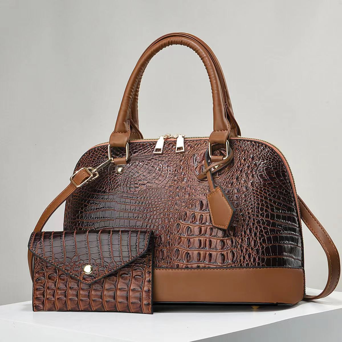 2025 New Shell Fashion Trendy Women's Multi Functional Designer Slant Shoulder Casual Mother And Child Set Handbag