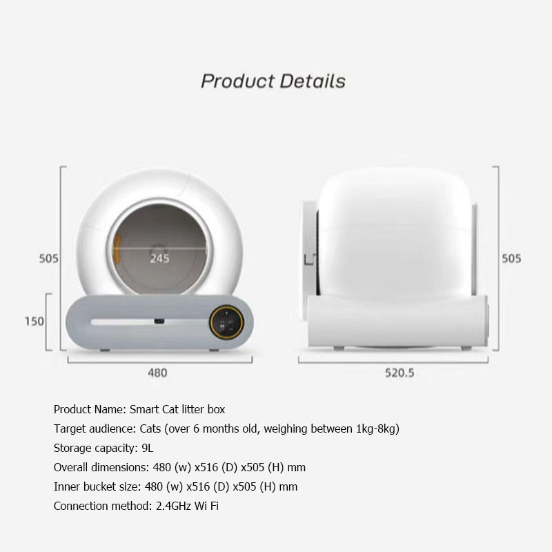 Intelligent cat litter box cleaning cat toilet fully automatic 65L large cat litter box, cat litter box, odor and deodorization