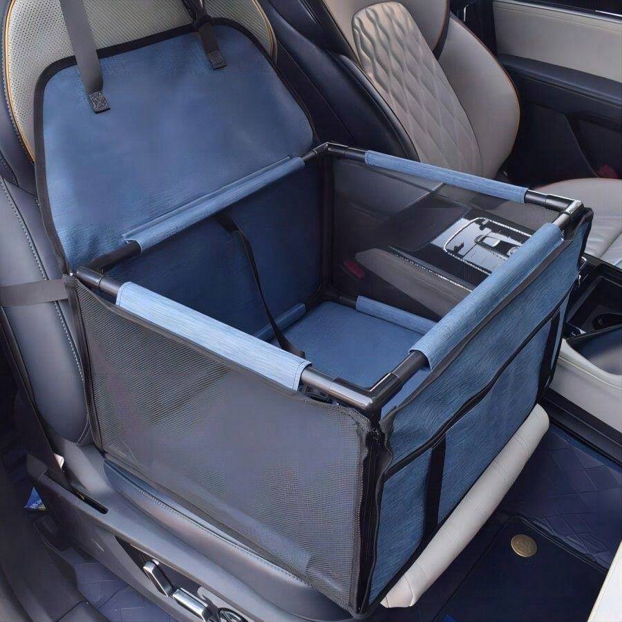 1pc Dog Car Seat with Upgrade Support Rod, Breathable & Foldable Pet Basket, Portable Seat for Small & Medium Pets Dog car bed