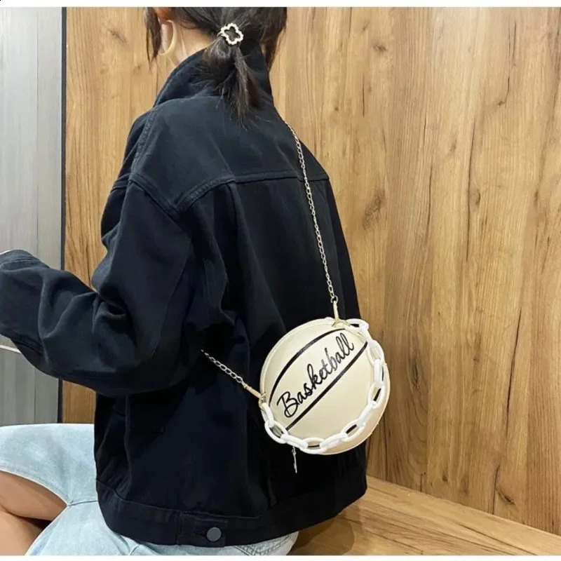 Selling Ladies Spherical Bag Personality Basketball Bag Shoulder Messenger Bag Korean Round Bag Womens Bag 250304