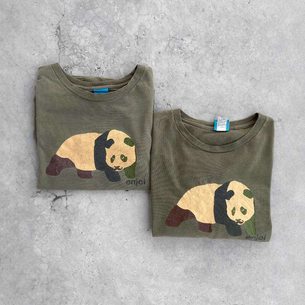 International Station Trendy Panda 3D Stereoscopic Pattern Celebrity Same Style Summer Cotton Top