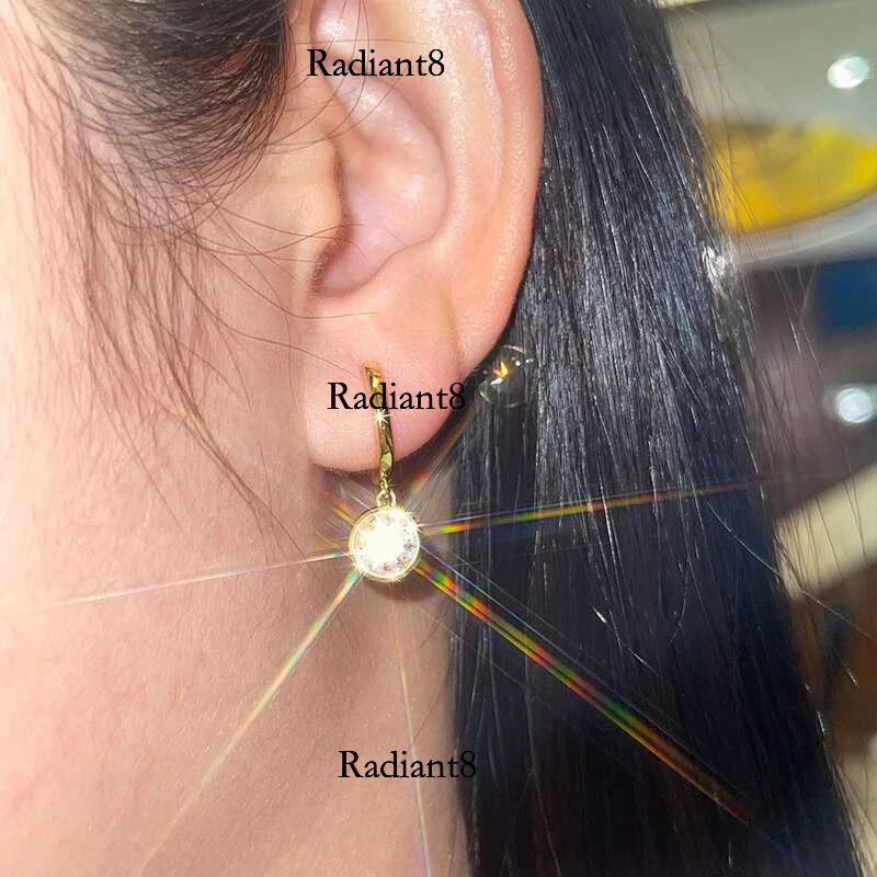 RAPRGOLD GRA Certified 1ct-3ct Moissanite Hoop Earrings for Women S Sterg Sier Hie Earring Wedding Fine Jewelry Gifts