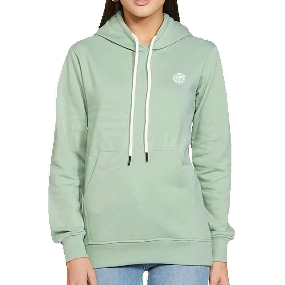 Wholesale 100% Cotton Women's Hoodies Breathable Solid Color Hooded Collar Customized Front Made Pakistan For Winter Use