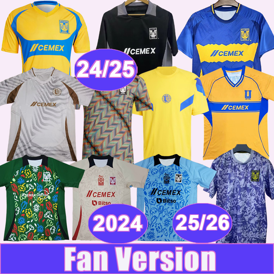 24 25 26 Tigres de la UANL GIGNAC Mens Soccer Jerseys PIZARRO VIGON CORDOVA AQUINO L. QUINONES Home Away 3rd Special Limited Edition Football Shirts
