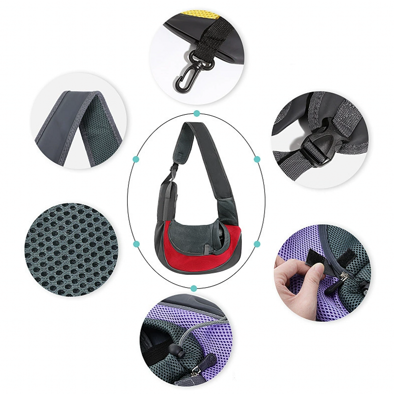 Pet Dog Carrier Bag Puppy Sling Bag Mesh Breathable Outdoor Backpack for Small Dogs Fashion Sport Adjustable Slings Handbag S/L