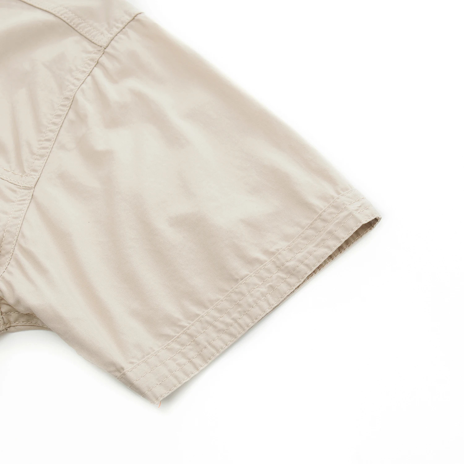 2024 Summer Fashion Men Short Sleeve Solid Color Safari Shirt Casual Cargo Work 100 Cotton Pocket Shirts Male Plain Tops 250227