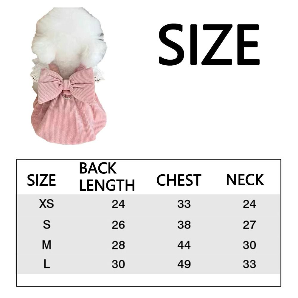 Practical Lovely Pet Clothing Lace Skirt Corduroy Dog Pumpkin Skirt Washable 4 Size Puppy Dresses Dress Up Accessories