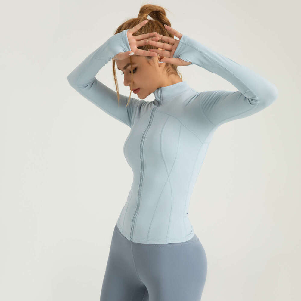Zone Naked Yoga Sports Coat Slim Fit Nylon Stand Neck Tight Jacket Top Running Fitness Suit KLMY
