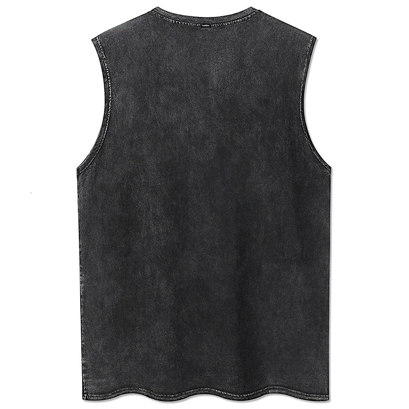 Y2K Tanks Tops for Men Women 100% Cotton Vintage Black Mens Clothing Hip Hop Punk Rock Sleeveless Tshirts Gothic Vests 250304