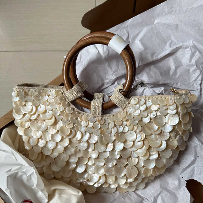 Instagram Popular High-end Fairy Mother of Handbag, Handmade Pearl Decoration Women's Bag Trend 250315