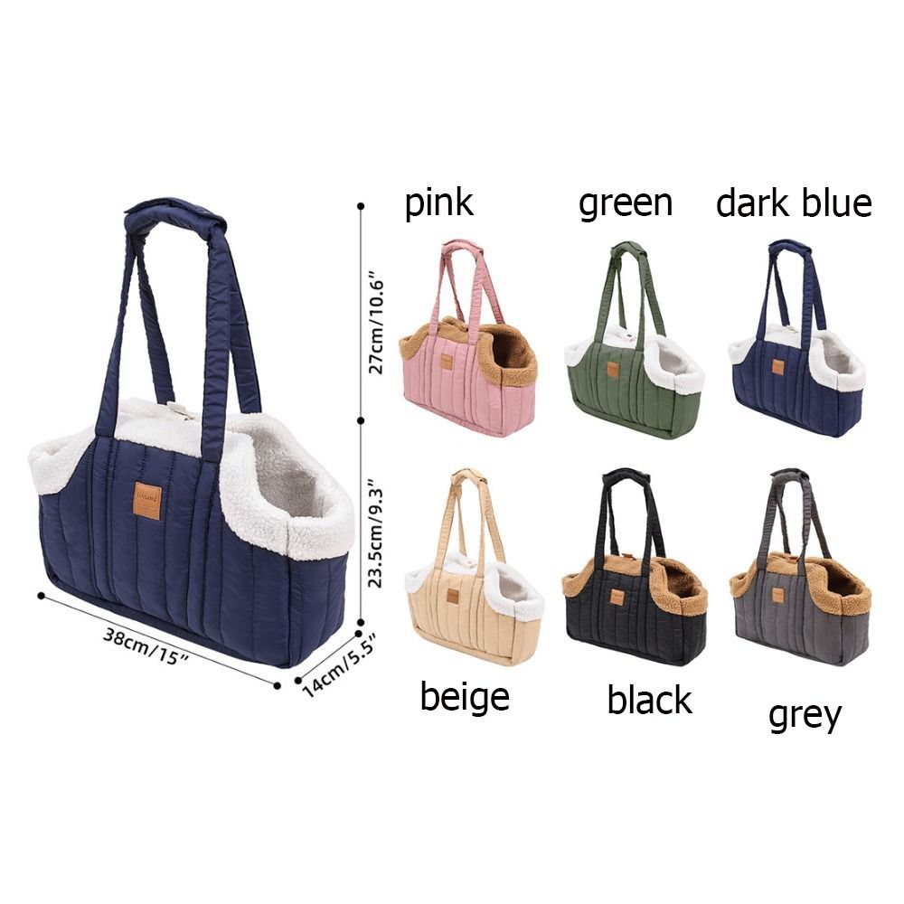 Practical Portable Pet Tote Bag Open Style Plush Cat Carrier Handbags Soft Warm Pet Carrying Bag for Travel