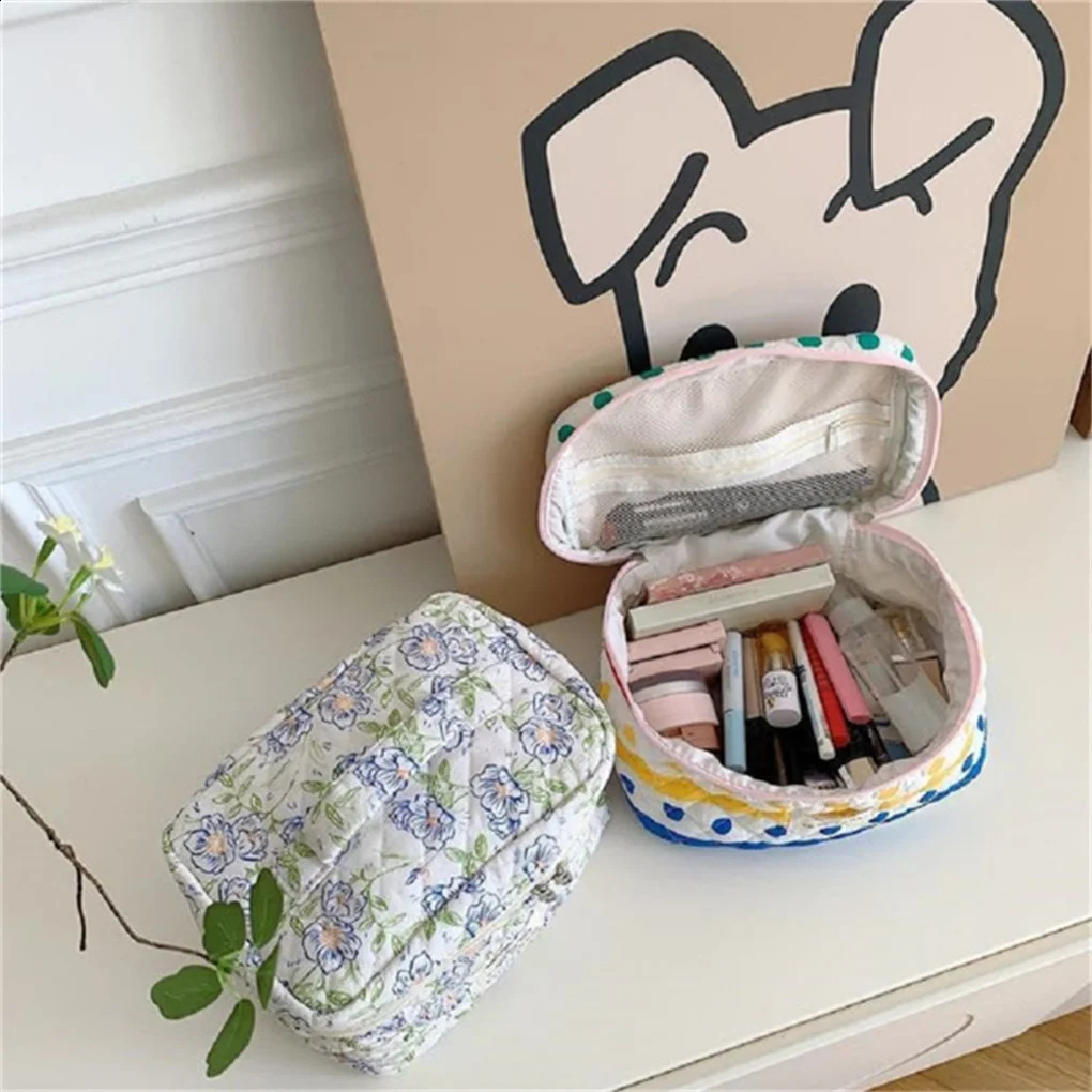 Ship from US 3PCSSET Cosmetic Bags for Women Cute Floral Makeup Bag Organizer Storage Make Up BagTravel Toiletry BagsHandbags Purses 250305FBB