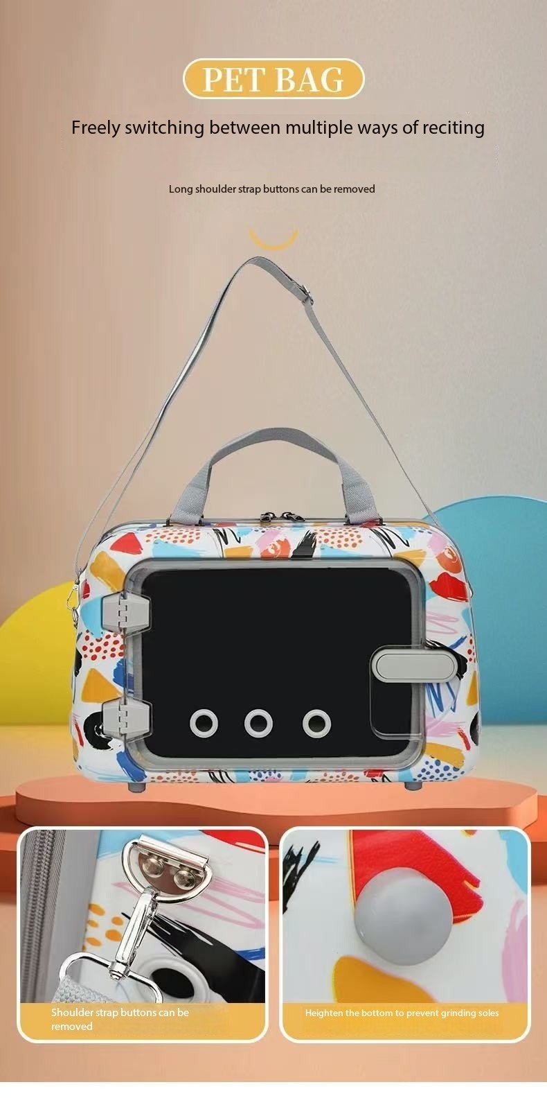 2025 new Boarding cat outdoor hand-held rabbit large capacity crossbody, single shoulder dog bag, pet spacecraft bag