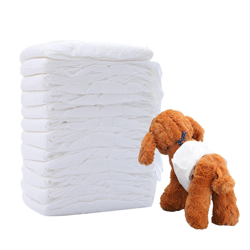 12 Pieces/pack Pet Diapers Pet Diapers Puppy Menstrual Pants Female Dog Physiological Pants Non-woven Fabric Dog Diapers