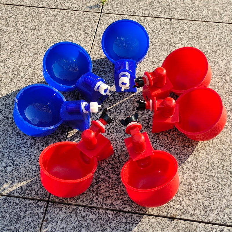 12PCS Chicken Watering Cup Automatic Filling Waterer Poultry Drinking Bowl Thread Watering Feeder Cup for Chicken