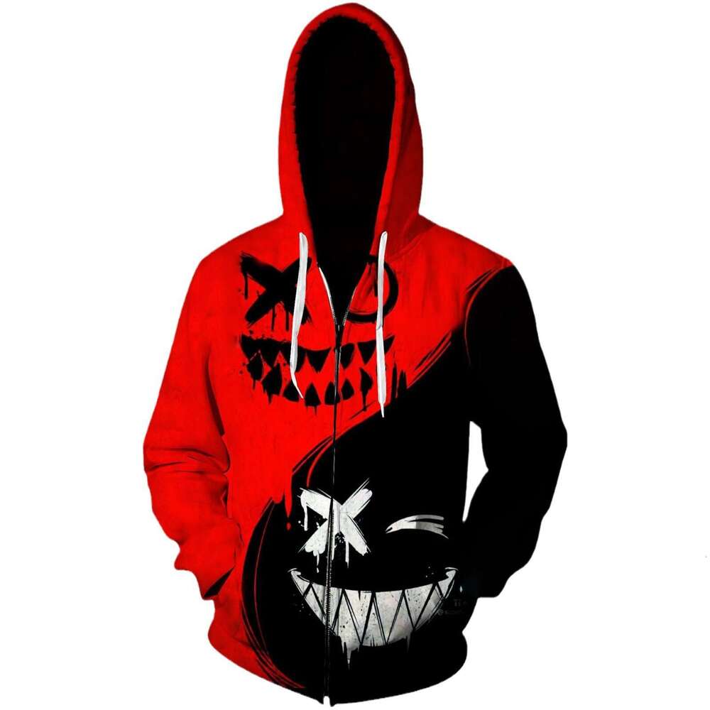 New 3D printed zipper outdoor activity casual trend men's bathroom gift for man