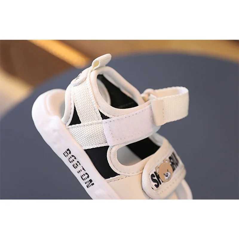 Kids 2024 Summer New Casual Sandal Sport Shoe Baby Shoe Boy Shoe Walking Shoe Comfortable Soft Sole Protect Toe Beach Shoes X250305