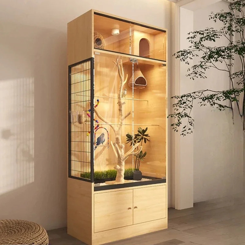 Bathtub Birds Outdoor Aviary Bird Cage Breeding Cage Feeder Parrot Transfer Acrylic House Jaulas Para Pajaros Pet Bag Giardino