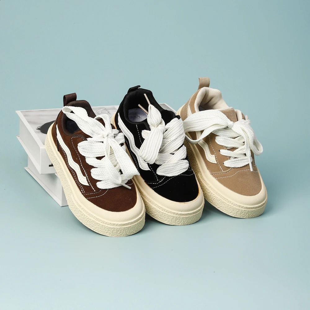 Boys And Girls Canvas Shoes Childrens School Performance Shoes Babys Children Biscuit Bottom Breathable Kids Shoes 250305