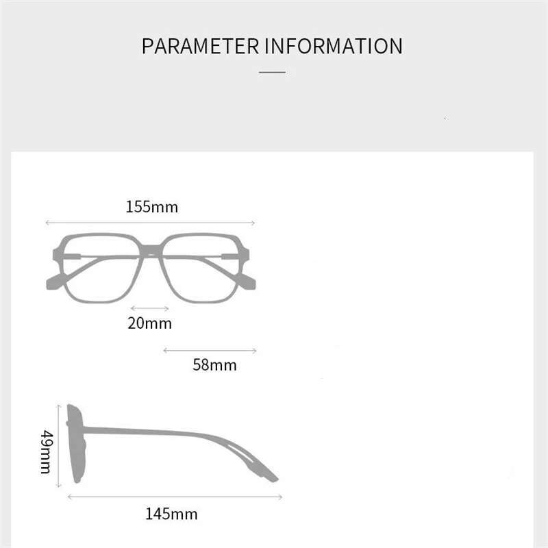 Transparent Tea Frame Square Prescription Glasses Degree Women Men Fashion Student Optical Lenses With Recipe