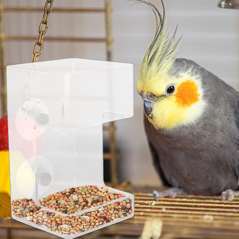 Fish Feeder Highly Clear Square Round Aquarium Feeder Bowl Clear Shrimp Feeder Feeding Tube Food Dispenser with Suction Cup