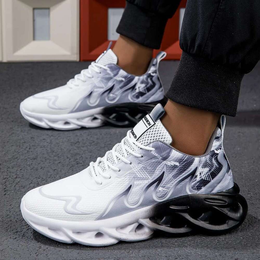 Unisex Running Men Women Lightweight Mesh Breathable Comfortable Flat Soft Tennis Shoes Summer Lace-up Sneakers Man