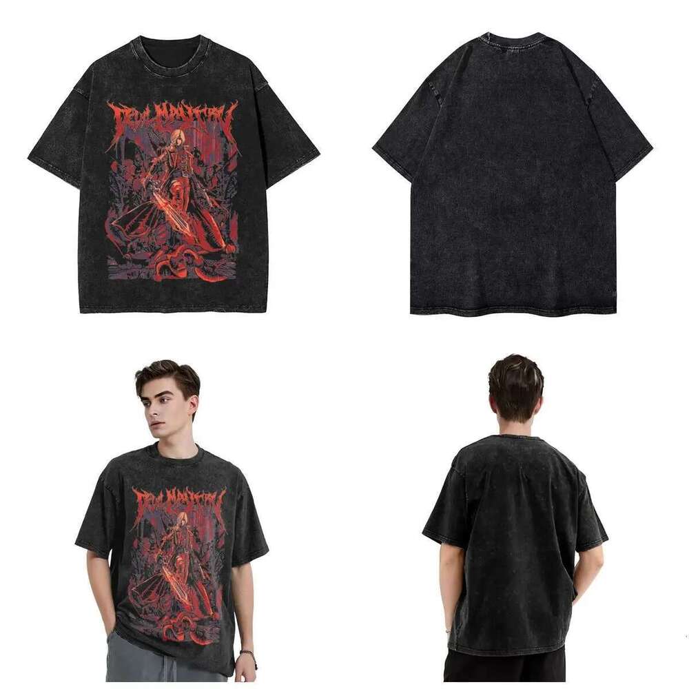 Harajuku Weary Devil Shirts May Cry Fan Art Love Game Fans Merch Fashion T-Shirts Harajuku Streetwear Short Sleeve Summer T-Shirts