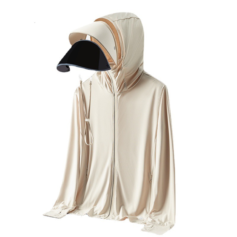 Sunscreen clothing women in summer, thin style, UV resistant, face blocking, breathable lenses, outdoor tourism, fishing, sunscreen clothing, jacket f