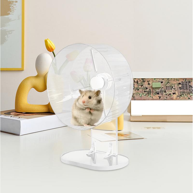 Dwarf Hamster Wheel Pet Running Wheel Quiet Acrylic Small Animal Exercise Spinner Hamster Running Accessories Toys For Gerbils