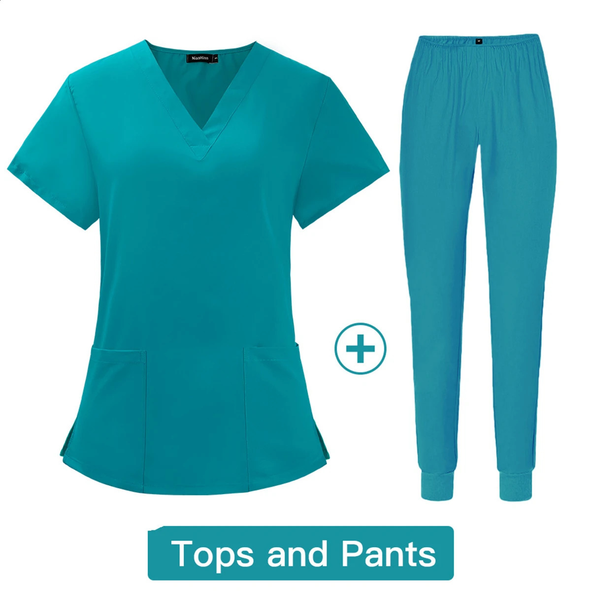 Nurse Uniform Set Cosmetics Pet Hospital Dental Operating Room Shampoo Set Summer Mens and Womens Work Clothes Doctors TopPants 250225