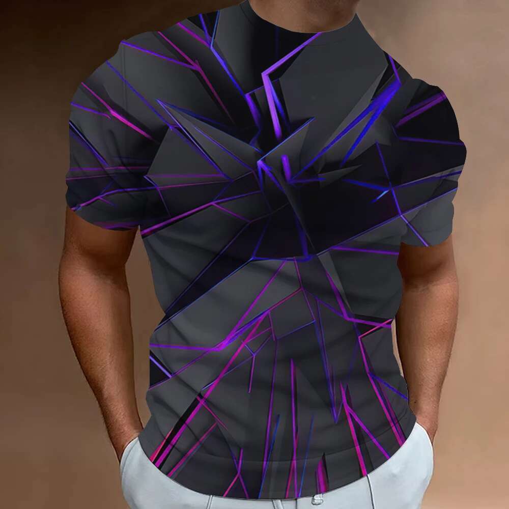 Fashion T-shirts for men line 3d printed clothing for men street designer short sleeves high oversized T-shirts casual everyday sportswear