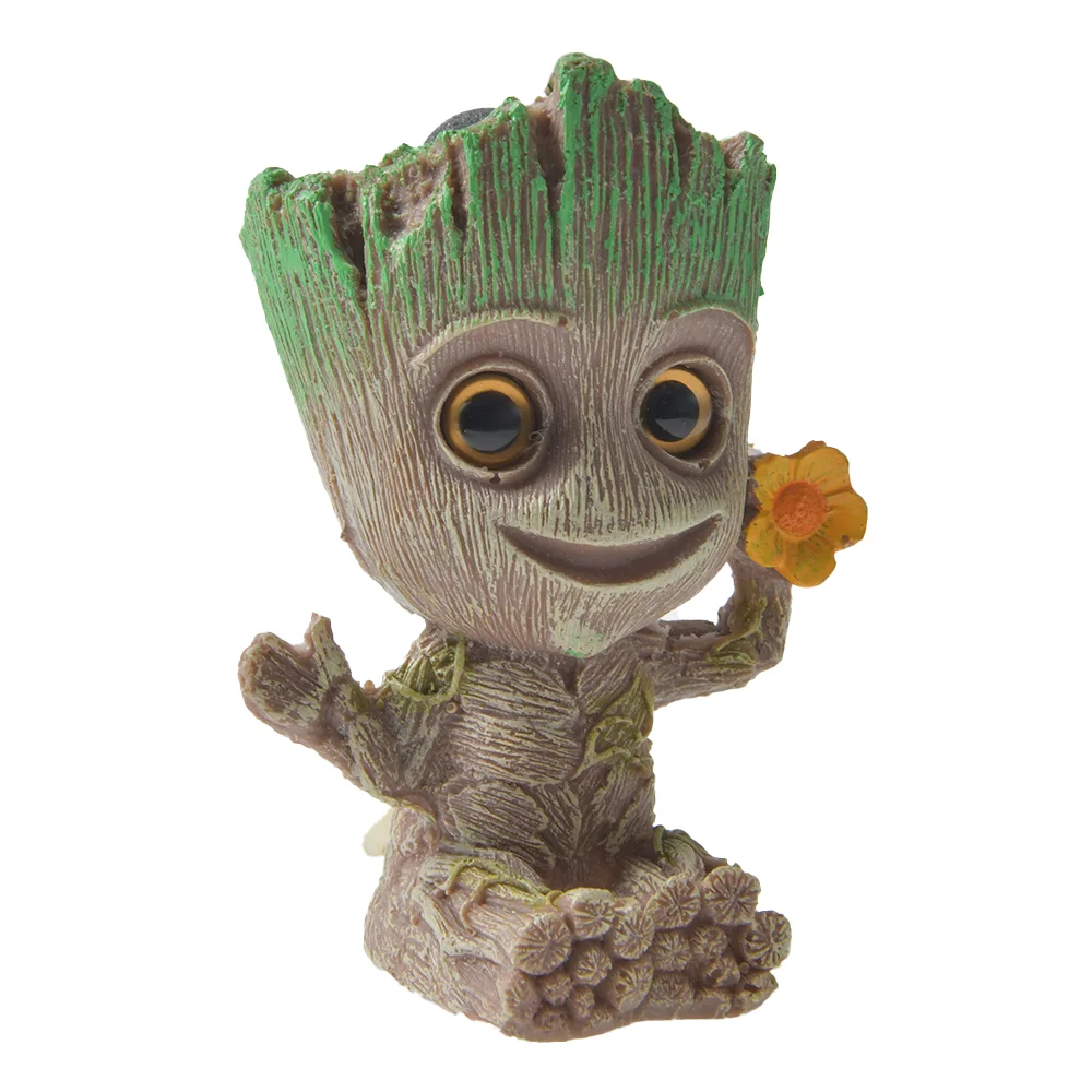 Cute Tree Groot Fish Tank Oxygen Pump Bubble Stone Ornaments Aquarium Decoration Fish Tank Accessories