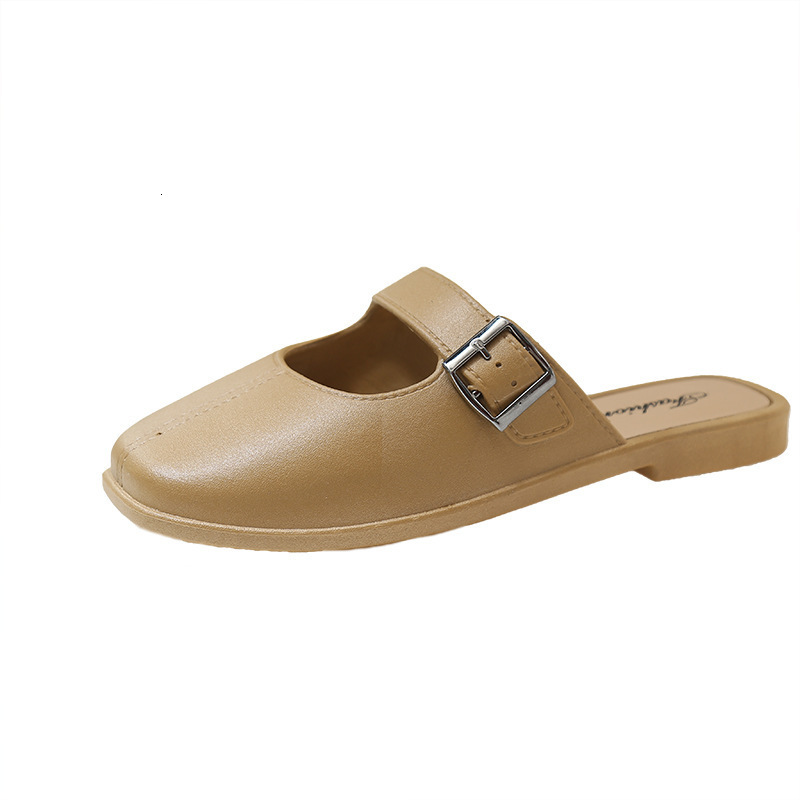 2025 New French Baotou Women's Flat Shoes Versatile Skirts Designer Trendy Sandals Fashion Casual Shoes