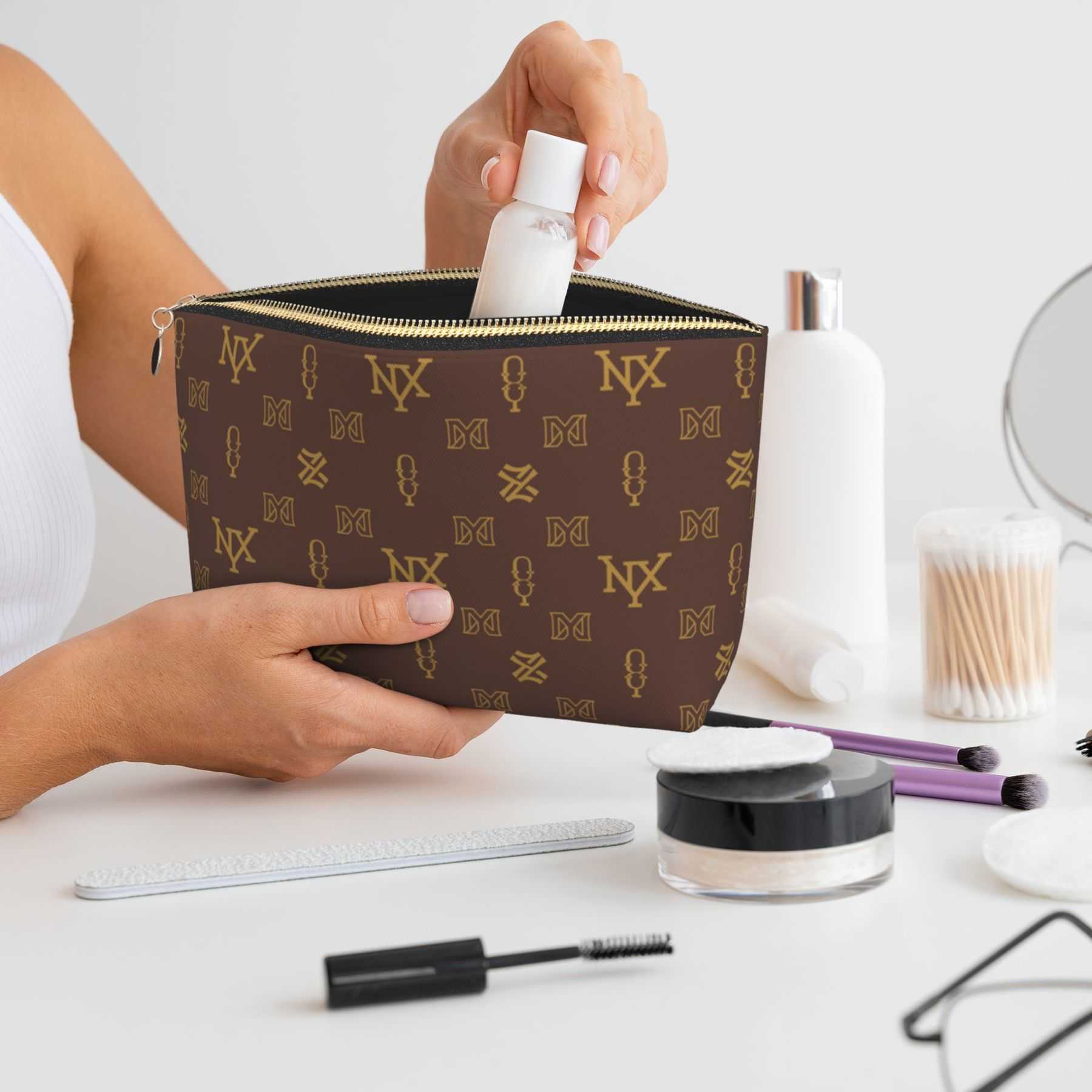 NXY Designer Bag Zipper Cosmetic Bags Luxury Bag Vintage Leather Women Makeup Bag Toiletry Cosmetics Pouch Fashion Woman Travel Make Up