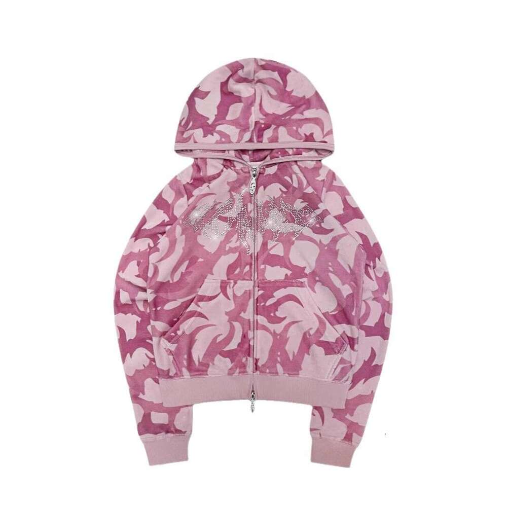 Winter niche personality street hip-hop punk style hoodie with letter print sports sweatshirt and pants
