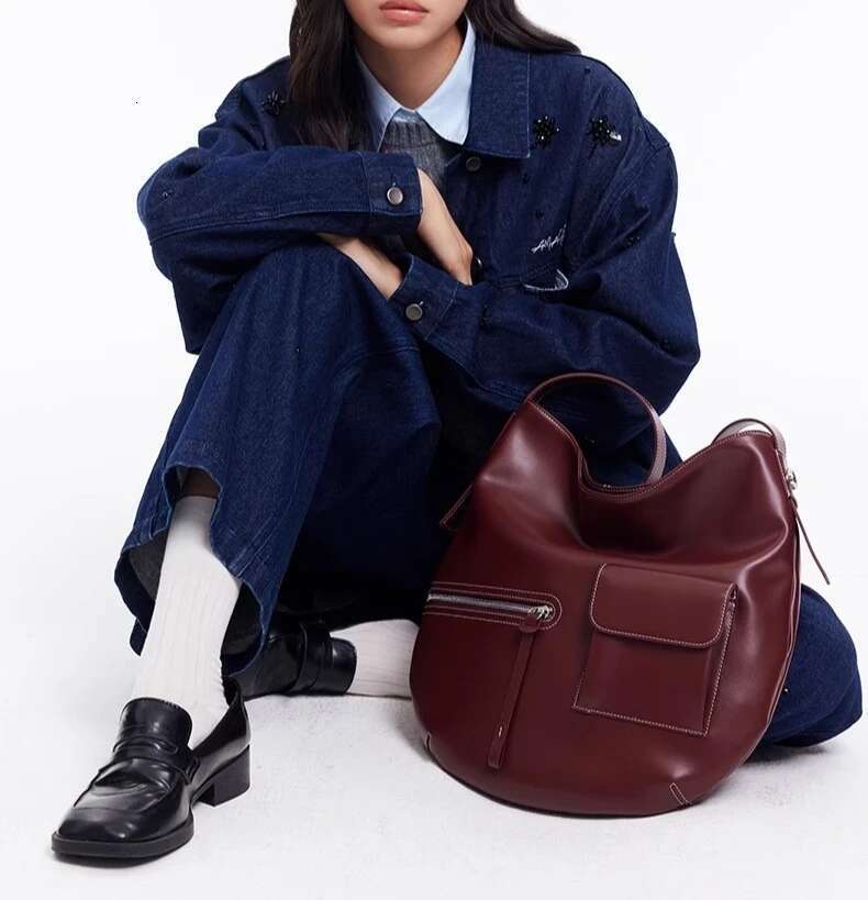 HOBO Soft Leather Handbags Large Capacity Casual Tote Crossbody Shoulder Bags For Women Hand Bag Bolsas Versatile