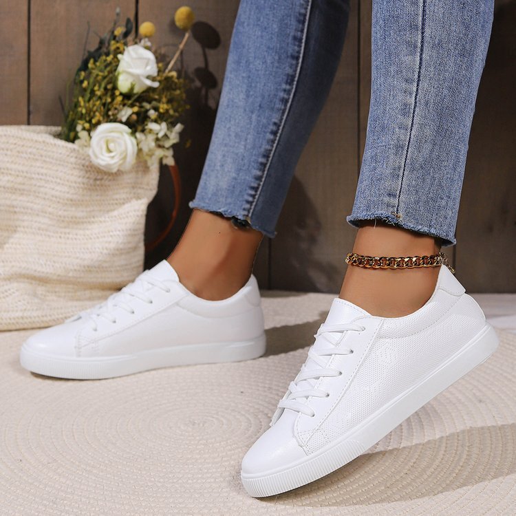 2025 Spring New Single Korean Fashion Round Head with Flat Bottom Multi functional Casual Shoes Designer Large White Shoes Trendy Casual Sports Shoes
