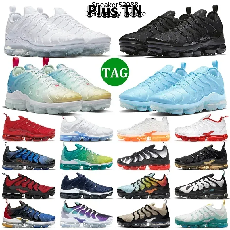 2025 designer shoes OG Plus TN Running Shoes Men Women Vapores Tns Triple Black White Cherry Atlanta Rough Green Hyper Blue Since Mens airtn Trainer Outdoor Sneakers