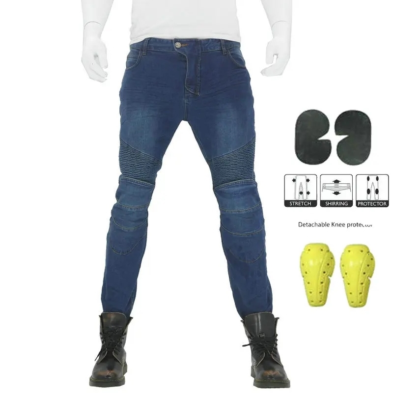 Motorcycle Pants Men Jeans Protective Gear Riding Trousers Motocross 250304