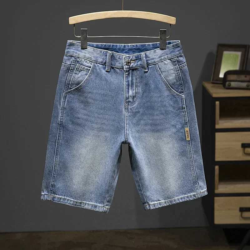 Summer Thin Bermuda Jeans Mens High Street Straight Shorts Fashion Casual Blue Classic Style Male Clothes Short PantsT250305