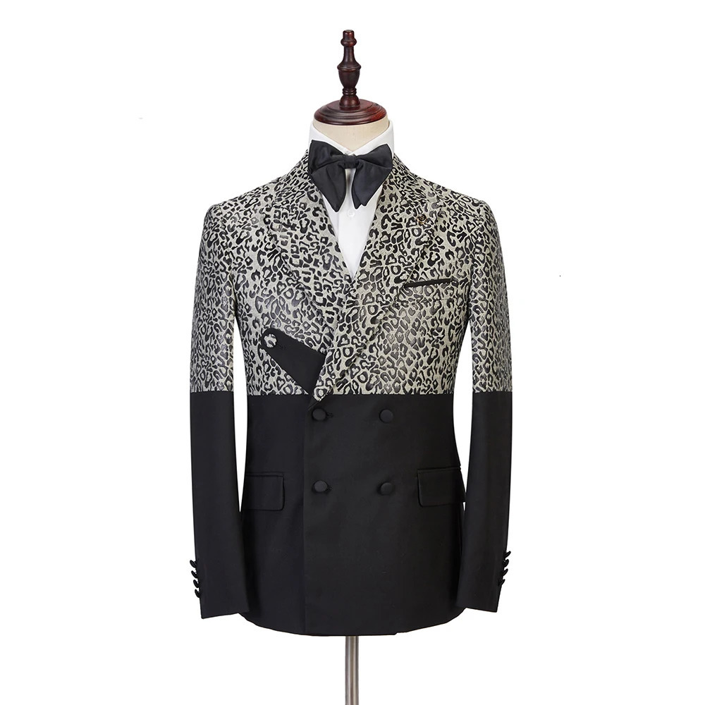 High Quality Fashion Double Breasted Men Suits Costume Homme Wedding Prom Slim Fit Tuxedo Groom Wear 2 Pieces JacketPant 250304