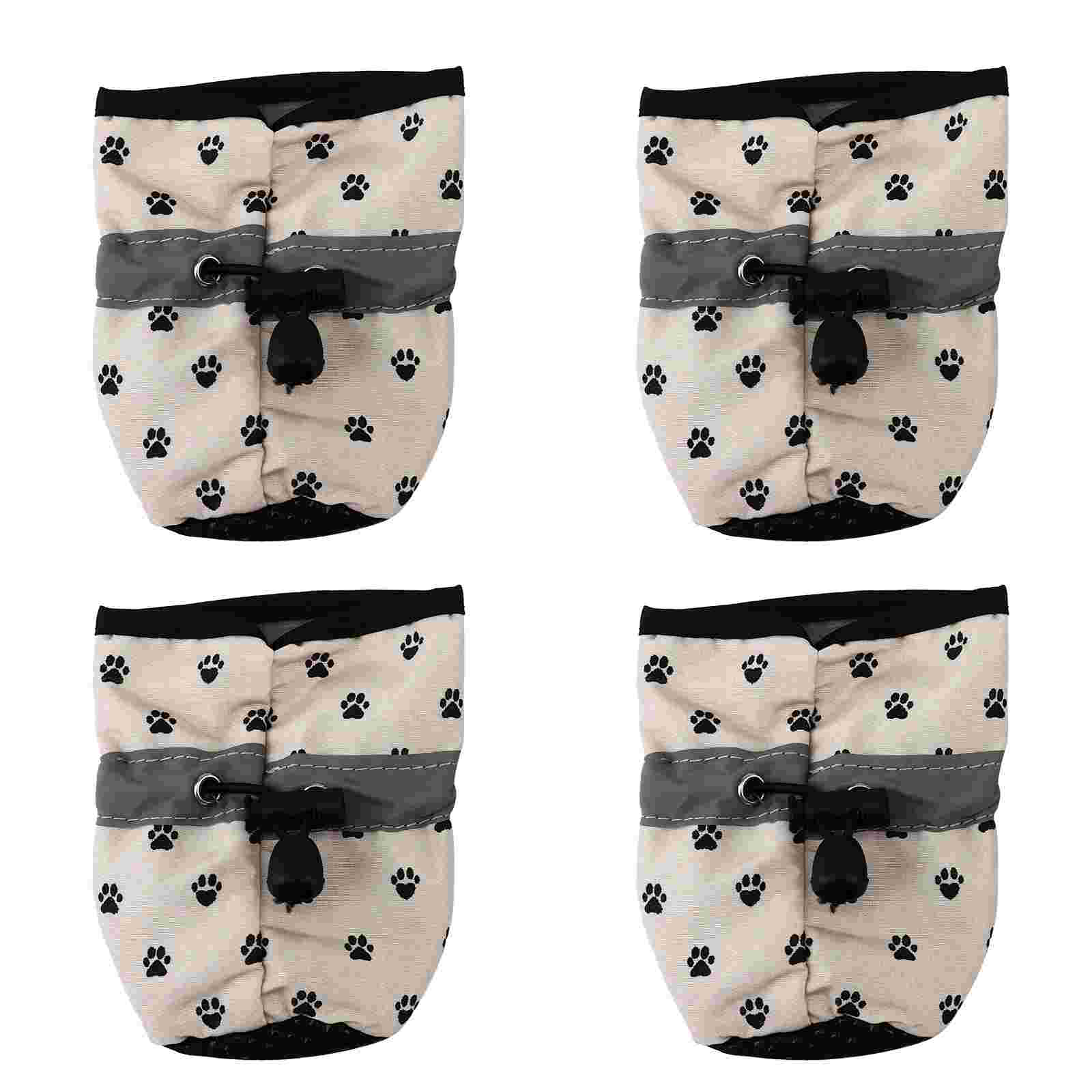 4 Pcs Soft Soled Waterproof Dog Shoes Small Puppy Boots Booties Cloth Pet Supplies Paw Protectors for Dogs