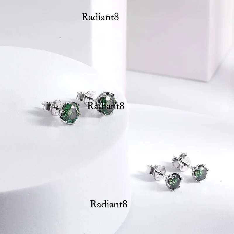 TBCYD 2CT Green Moissanite Stud Earrings For Women Sterg Sier wer Bud Shaped Dia Ear Studs Wedding Fine Jewelry