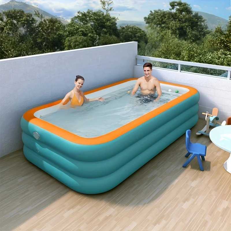 Easy-Setup Inflatable Swimming Pool for Family Fun - Durable Pvc Perfect for Backyard Water PartiesXJ250305