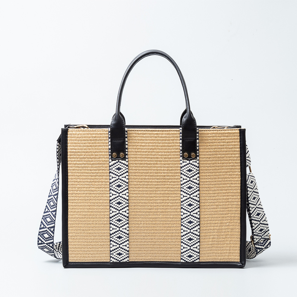 Grass Large Capacity Woven Tote New Commuting Women's Bag, High-End Feeling