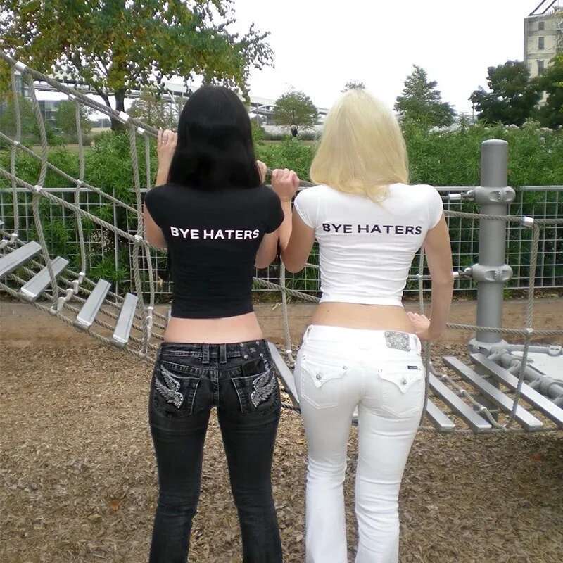Gothic T-shirt with Hi Haters letters, sexy High Street T-shirts, Harajuku short top, high moulding, grunge, skinny, fresh, Y-Y2k