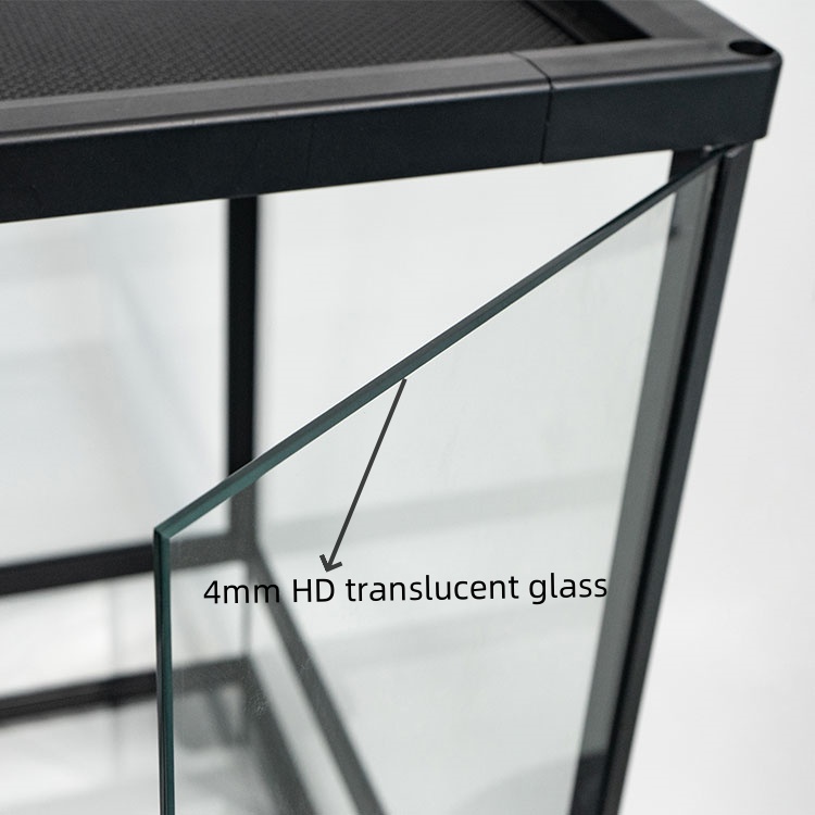 Relaxlines Reptile Tank Rainforest Reptile Glass Terrarium Tank Enclosure Terrarium for Living Reptiles